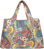 allydrew Large Foldable Tote Nylon Reusable Grocery Bags, 6 Pack