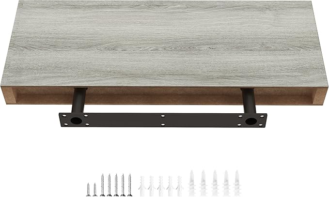 Ballucci Floating Shelf, 36" Wood Wall Shelf with Invisible Brackets for Bathroom, Living Room, Bedroom, Kitchen, Nursery, 6"