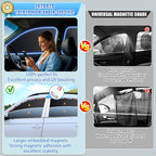 ZATOOTO Car Window Shades for Forester 2019-2024, 4 Pcs Magnetic Car Window Covers - 100% Block Light Privacy Curtains, Side Window Sun Shade for Baby Breastfeeding, Sleeping, Camping