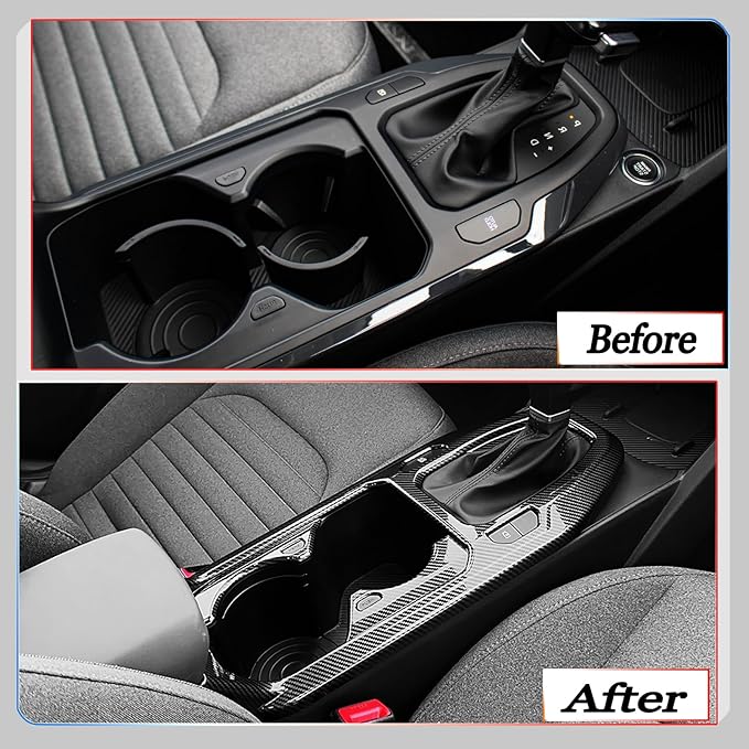 Center Console Frame Cover,for Kia K4 2024 2025 2026, Gear Shift Panel,Cup Holder Trim - Carbon Fiber Protective Accessories
