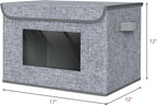 Univivi Fabric Foldable Storage Boxes [4-Pack] Large Collapsible Stackable Storage Bins with Lids, Closet Organizers and Stor