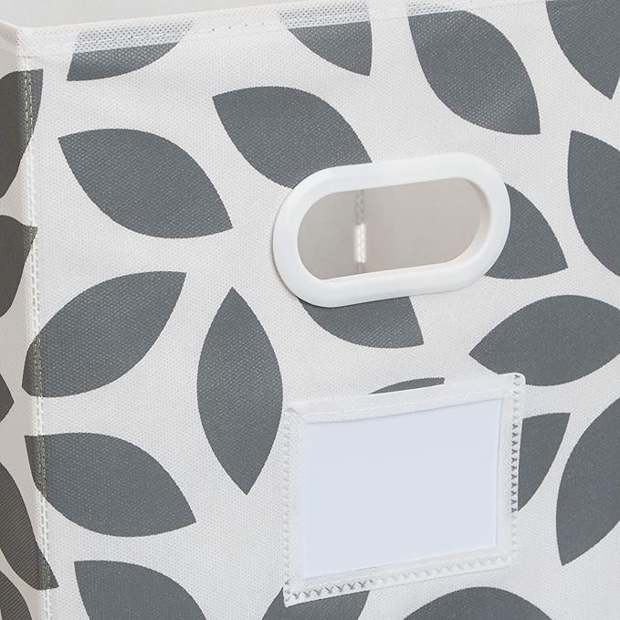 MAX Houser Fabric Storage Bins Cubes Baskets Containers with Dual Plastic Handles for Home Closet Bedroom Drawers Organizers,