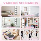 ROYALAY Foldable Full Length Mirror with Handle, 47 * 13in Four-fold Portable Mirror for Travel Makeup Dancing and Fitting Cl