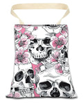 Car Garbage Can, Car Trash Bag, Car Garbage Bag, Hanging Car Trash Can for Car Accessories, Vehicle, Travelling, Camping, Cute Car Back Seat Organizer, Skull Pink Floral