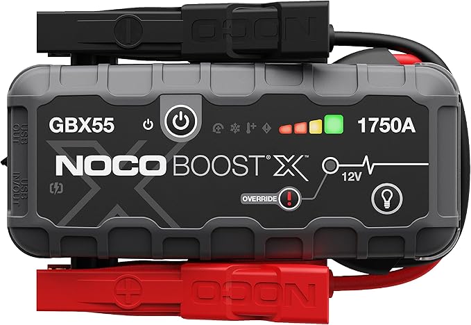 NOCO Boost X GBX55: 1750A UltraSafe Jump Starter - 12V Lithium Battery Booster Pack, Portable Jump Box, Power Bank & Jumper