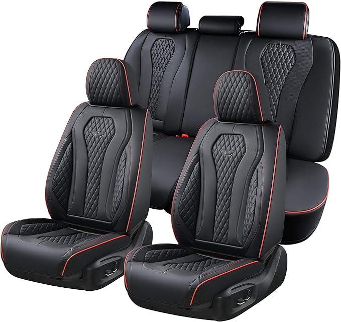 Coverado Automotive Seat Covers, Leather Seat Covers Front Seat, Black Car Seat Covers, Luxury Car Seat Covers, Seat Cushion,