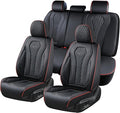 Coverado Automotive Seat Covers 5 Seats, Leather Seat Covers Fullset, Black Car Seat Covers, Luxury Car Seat Covers, Seat Cus