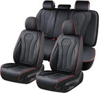 Coverado Automotive Seat Covers 5 Seats, Leather Seat Covers Fullset, Black Car Seat Covers, Luxury Car Seat Covers, Seat Cus