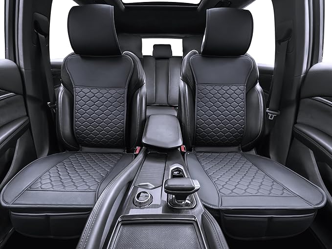 Elantrip Car Seat Cover Full Set Leather Car Seat Protector Universal fit for Most Cars SUVs and Trucks Water Proof Front and