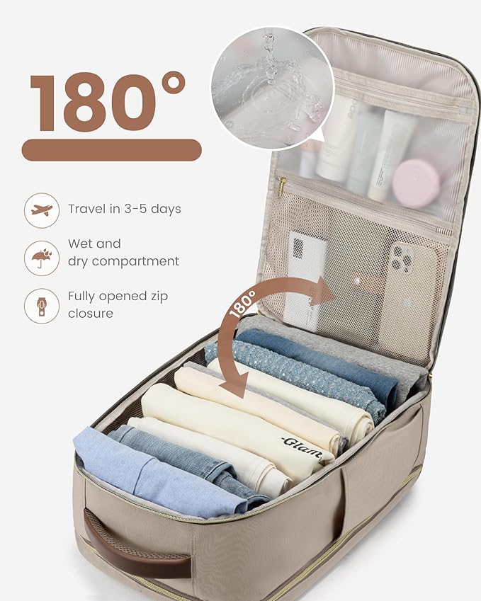 LOVEVOOK 40L Travel Backpack for Women & Men - 17.3 Inch Carry On Backpack & Personal Item Backpack for Airlines, Spacious an