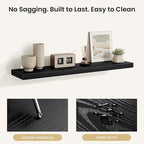 Fun Memories Floating Shelves for Wall, Rustic Wood Wall Mounted Shelves for Bathroom, Bedroom, Living Room & Kitchen, Storag