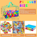 8 Packs 8 Colors Large Toy Storage Bags, Reusable Clear PVC Board Game Storage, Toy Organizers and Storage Bags with Zipper f