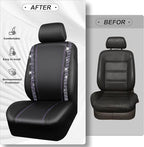 CAR PASS Bling Diamond Car Seat Covers Full Set,Shining Rhinestone Waterproof Faux Leather,Rear with Zipper,Universal Fit Automotive Glitter Crystal Sparkle Strips for Women,Violet Purple Rhinestone