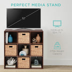 Best Choice Products 9-Cube Storage Organizer, 11in Shelf Opening, Bookcase, Display Shelf, Customizable w/ 3 Removable Back 