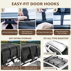 iBirdie Roof Rack Cargo Carrier 24.1 Cubic Feet, Soft-Shell Rooftop Cargo Box, Waterproof Heavy Duty 1200D for Car with/Without Roof Rack, Includes Anti-Slip Mat, Door Hooks, 52x40x20 inches
