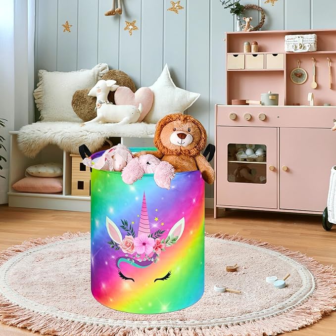 Round Laundry Basket Storage Bins Nursery Hamper Gift Baskets for Home,Office,Home Decor