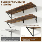 Floating Shelves for Wall,48" Wx8 D Wood Wall Shelves,Hanging Storage Floating Shelf with Metal Brackets,Wide Floating Booksh