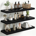 Fun Memories Floating Shelves for Wall 32 Inch Set of 3, Farmhouse Floating Shelves with Invisible Heavy Duty Bracket, 10 Inc