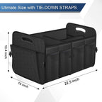 Femuar Car Trunk Organizer, Trunk Storage Organizer with 72L Large Capacity Waterproof Collapsible and 11 Pockets, Trunk Organizer for Suv