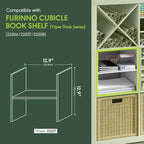 Furinno Cubicle Cube Insert, H-Shelf Cube Organizer, 2-Tier Shelf Accessory, Fits into Furinno Triple Thick Cubes, IKEA Kalla