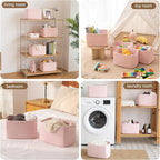 OIASKET Storage Baskets for Organizing, Woven Decorative Baskets for Shelves - Books, Towels, and Clothes, Cotton Rope Toy St