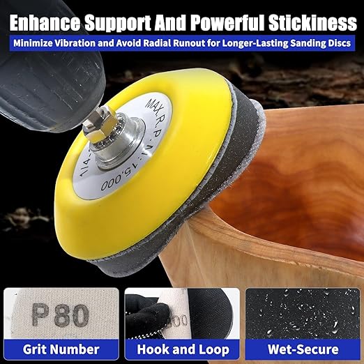 133 PCS Sanding Disc Drill Polishing Kit Sanding Attachment, 3 Inch Wet Dry Headlight Restoration Kit, Hook and Loop Sandpape