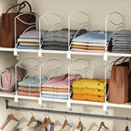 8-Piece Wire Shelf Dividers for Closet Organization, Upgraded C-Clips Adjustable Metal Shelf Dividers Suitable For Bedrooms &