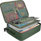 BALEINE Fireproof Document Box with Lock, Portable Fireproof Document Bag Waterproof Fire Proof File Boxes for Documents, Fil