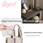 Jewelry Organizer and Storage Box with 24 EVA Anti Tarnish Bags, Travel Acrylic Case for Earrings, Necklaces & Rings, Elegant