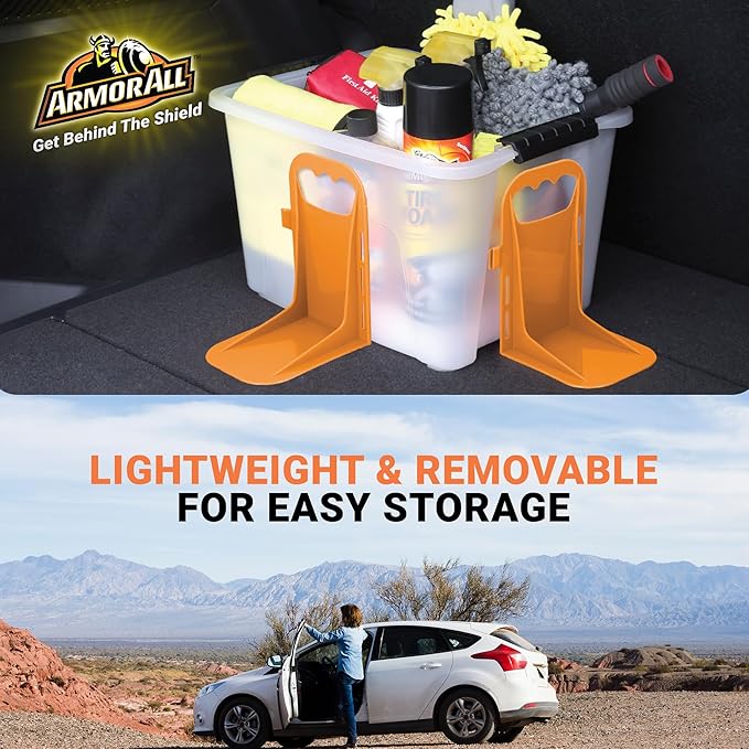 Armor All Trunk Cargo Blocks, Cargo Dividers, Trunk Dividers, Hook & Loop Trunk Organizer Blocks to Hold Cargo in Place,