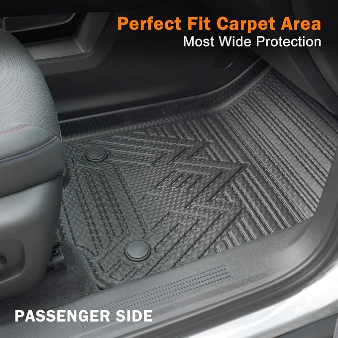 KUST Floor Mats for Chevy/Chevrolet Equinox EV 2024-2025 2026 (Not for Gas), All Weather Floor Liners Front Rear 2 Rows Car Mats for Equinox Accessories TPE Rubber High Edge