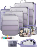 Veken 9/11 Set Compression Packing Cubes for Travel Essentials,Compressible Expandable Large Luggage Suitcase Organizer Bags 