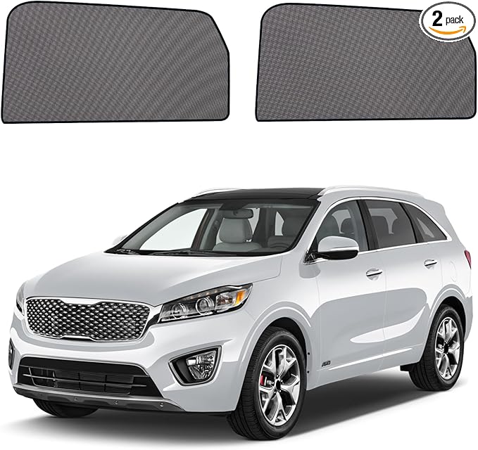 Car Window Shades for 2015-2020 Kia Sorento - Rear Side Window Sun Shade for Baby, Breathable Mesh Car Privacy Window Covers, UV Protection and Heat Insulation for Road Trips, Napping, Camping