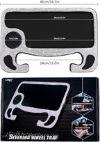 eing Bling Auto Steering Wheel Desk, Laptop,Tablet, Notebook Car Travel Table, Food Eating Hook On Steering Wheel Tray, for Constant Travelers, Fits Most Vehicles Steering Wheels,White