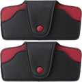 Car Sunglasses Holder for Car Visor Vegan Leather Auto Eyeglass Case with Clip Automotive Interior Visor Accessories