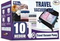 Travel Vacuum Bags with Electric Pump, Vacuum Travel Bags for Luggage and Suitcase, Clothes Clothing, Medium 10 Pack