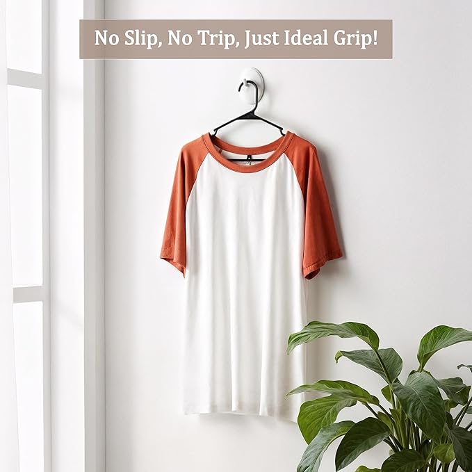 Utopia Home Plastic Hangers 50 Pack, Space-Saving Clothes Hangers with Non-Slip Shoulder Grooves for Strappy Clothes, Ideal f