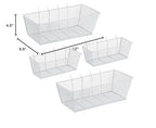 Sieral 4 Pcs Pegboard Baskets Metal Wire Shelf Baskets Peg Board Organizer Accessories Wall Mount Organizer Attachments for G