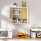 Bathroom Wall Cabinet,Wooden Medicine Cabinet with Fluted Doors Over The Toilet Storage Cabinet with Adjustable Shelf for Bat