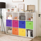 GRANNY SAYS 13 Inch Cube Storage Bins, Colorful Cube Storage Organizer, Fabric Storage Bins, Storage Cubes for Shelves, Close