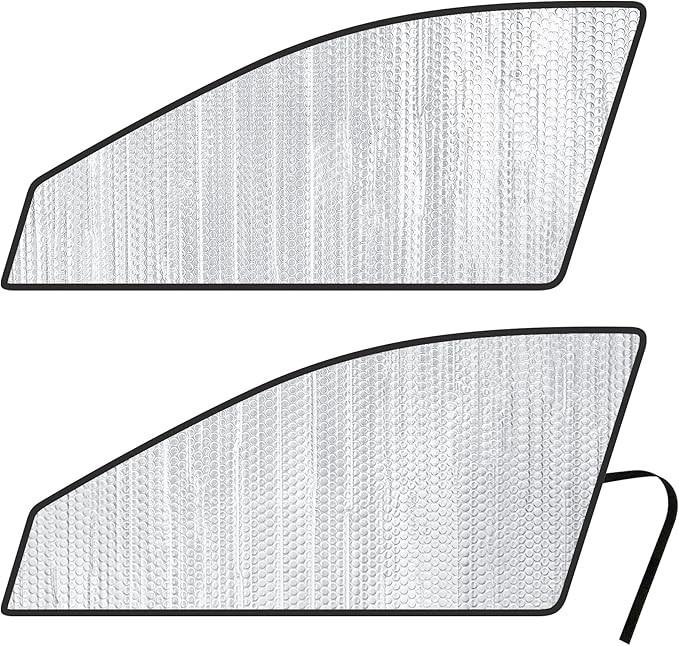 Side Window Front Seat Reflective Sunshade Sun Shade Accessories Custom Fit for 2004 2005 2006 2007 2008 2009 2010 Toyota Sienna Minivan (Set of 2)