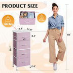WLIVE Dresser with 4 Drawers, Storage Tower, Organizer Unit, Fabric Dresser for Bedroom, Hallway, Entryway, Closets, Sturdy S