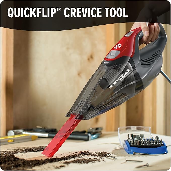 Dirt Devil Scorpion Plus Handheld Vacuum Cleaner, Powerful Suction, Lightweight, Includes Pivoting Stair and Upholstery Tool,