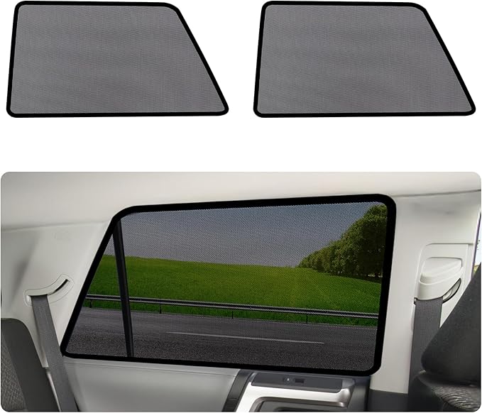 Car Window Shades for 2011-2023 4Runner - Rear Side Window Sun Shade for Baby, Breathable Mesh Car Privacy Window Covers, UV Protection & Heat Insulation for Road Trips Napping Camping (2 PCS)