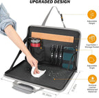 JOYTUTUS 3 in 1 Steering Wheel Eating Tray (Gray), Car Back Seat Laptop Desk, Multifunctional Office Bag, Car Work Table for Writing, Car Organizer for Kids, Commuters, Family