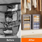 Lifewit Clothes Storage Bins with Metal Frame, Stackable Storage Box, Foldable Clothing Storage Bins with Lids, 40L Storage B