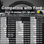 West Llama Car Steering Wheel Cover for Ford Escape,Explorer,Fusion,Focus,Bronco,Transit,Edge(Black- Standard Size)