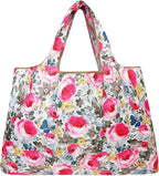allydrew Large Foldable Tote Nylon Reusable Grocery Bags, 6 Pack
