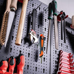 50 Pack 6 Inch Pegboard Hooks, L Shape Metal Hooks Kit for 1/4" and 1/8" Pegboard, Utility Hooks Suit for Organizing Storage 