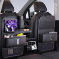 Leather Car Backseat Organizer with Tablet Holder, Kick Mats Back Seat Protector with Touch Screen Phone Holder, Car Seat Organizer Travel Accessories (1)